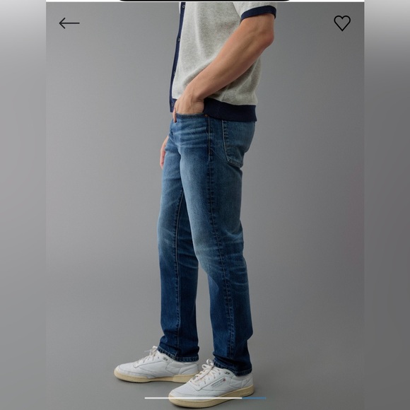 AE AirFlex+ Slim Straight Jean Authentic Dark Indigo Like New Condition - Picture 5 of 12